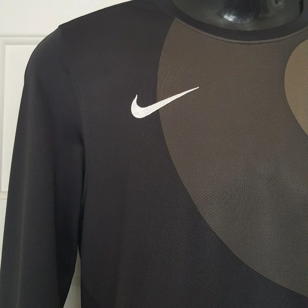 Men's Nike Dri-Fit Goalie Soccer Jersey Black Gray Park IV Long Sleeve S - Picture 3 of 12
